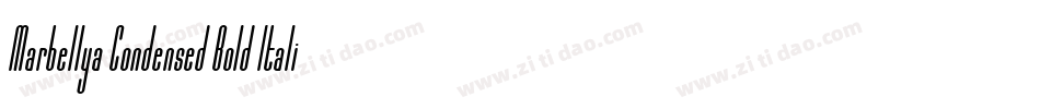 Marbellya Condensed Bold Italic字体转换